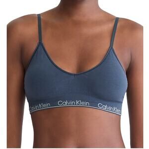Brand New Calvin Klein Women's Size Xl Blue Lightly Lined Triangle Bra